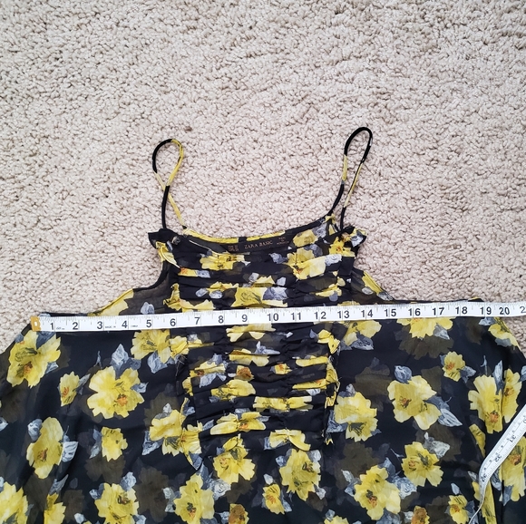 Zara Basic Floral Sheer Tank Top - Picture 4 of 5
